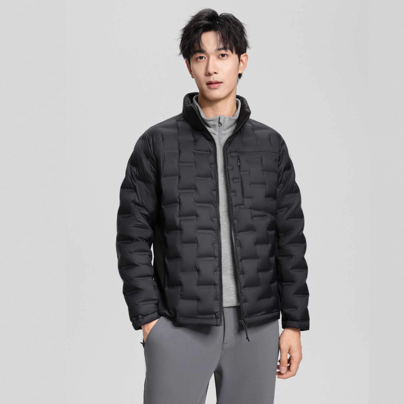 Pinghu Men's Lightweight Stand Collar down Jacket Autumn/Winter New Casual Korean Style Warm Lightweight Thin Coat Trendy Pinghu Men's Lightweight Stand Collar down Jacket Autumn/Winter New Casual Korean Style Warm Lightweight Thin Coat Trendy