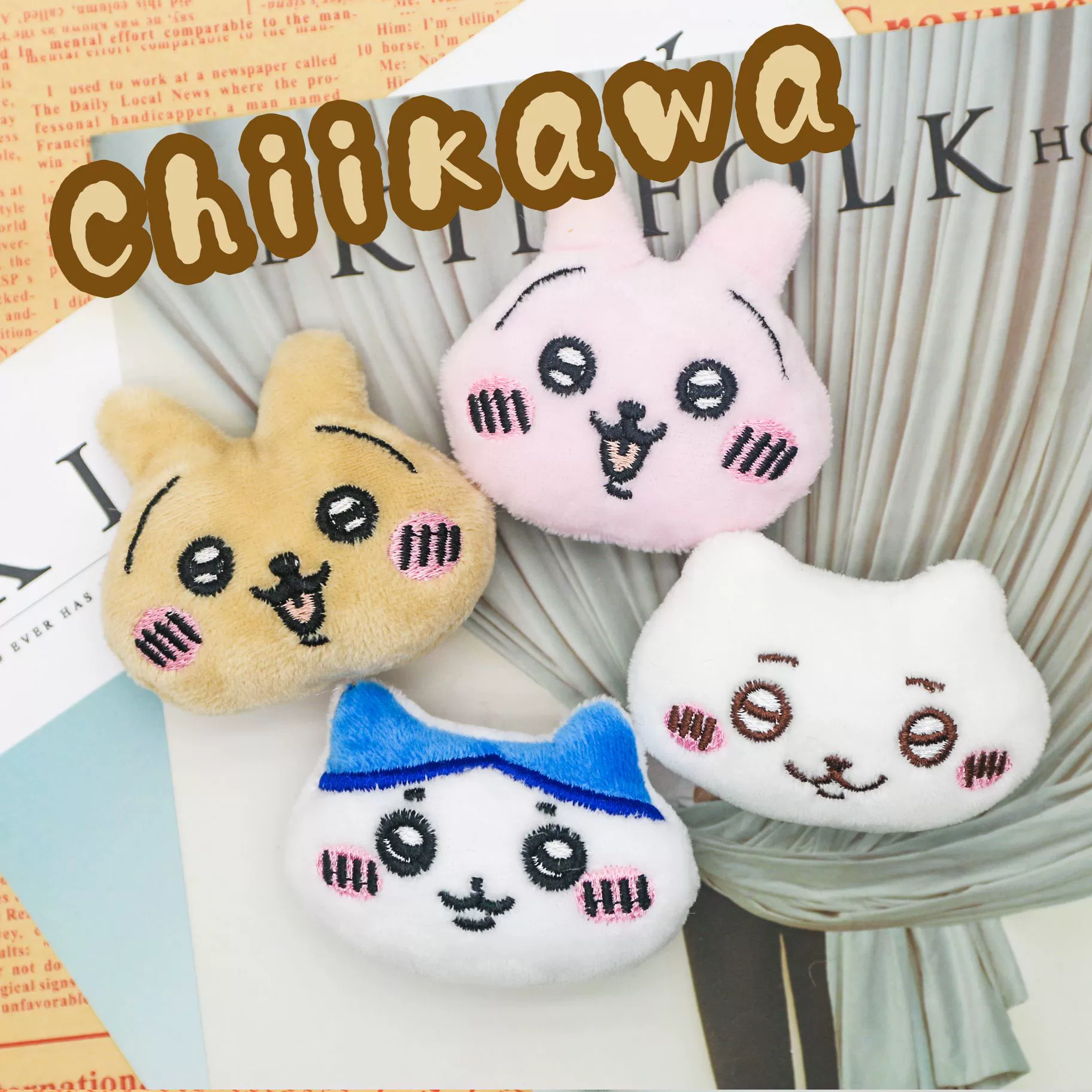 Новый креативный мультфильм Jikakawa chiikawa плюшевая кукла для волос брошь студент украшения оптовая фабрика