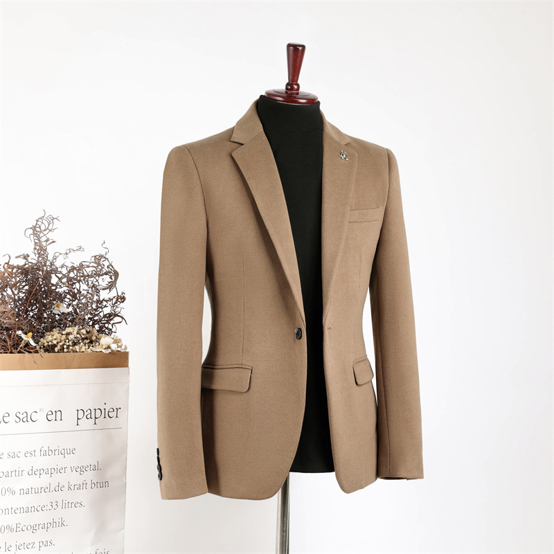 Autumn and Winter Thick Men's Casual Suit Men's Clothing ins Advanced Sense Camel British Fashion Jacket Men's Small Suit Autumn and Winter Thick Men's Casual Suit Men's Clothing ins Advanced Sense Camel British Fashion Jacket Men's Small Suit