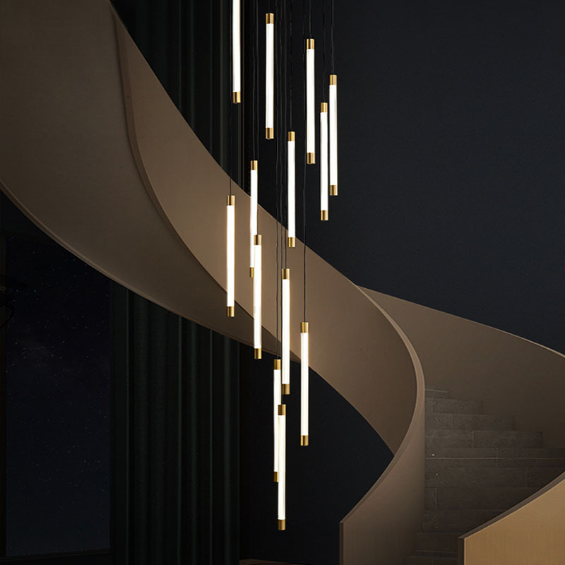 Landelier creativo de un candelier de apartamento de una longitud luminosa generación de 360 candelier villa LOFT escalera personalidad moderna