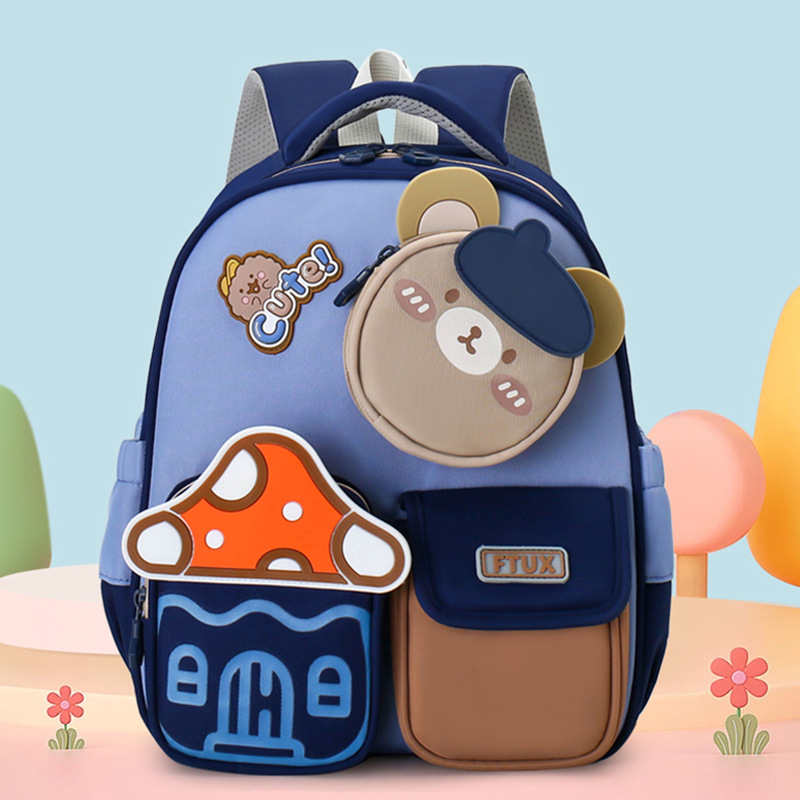 Bolsos lindos para niñas preescolares respirables de dibujos animados para niños mochilas de jardín de infantes para niños y niñas