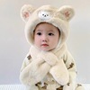 baby Hat scarf one Autumn and winter Plush Infants Ear cap lovely men and women children