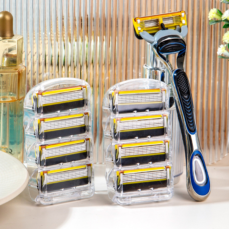 Jifuli Men's Manual Razor Cross-Border Shaving Razor Five-Layer Blade Head Replaceable Factory Direct Sale