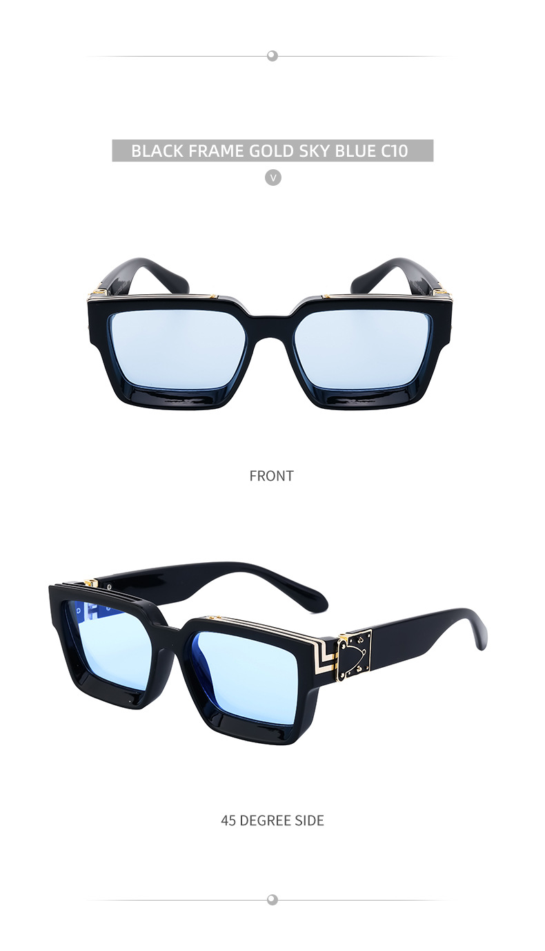 58g Weight Full Frame Glasses Structure Sunglasses Classification PC, UV400 Protection Lens Material Square Glasses Style Outdoor, Travel, Fishing Occasion Solid Color Pattern All Seasons Season Women's Gender Retro Style Retro Solid Color PC UV400 Protection Square Full Frame Women's Sunglasses 20