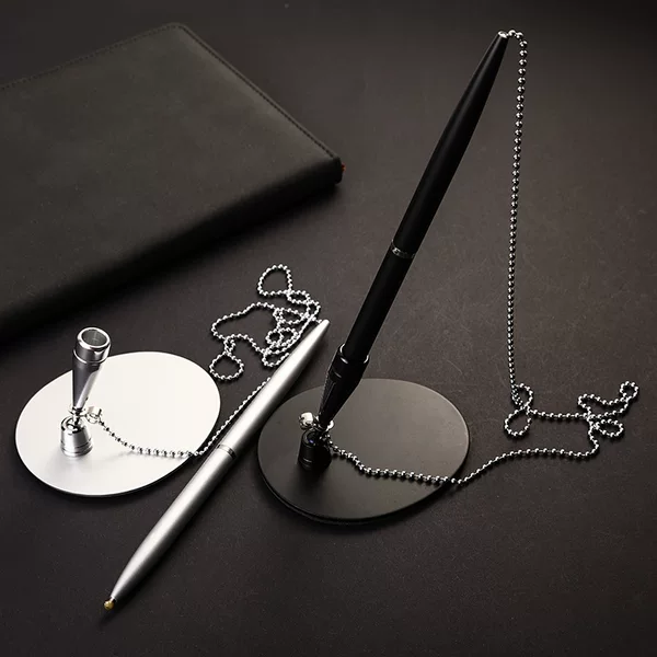 Exquisite and elegant hotel conference bank hand account special desk pen wholesale metal business sign pen chain ball pen