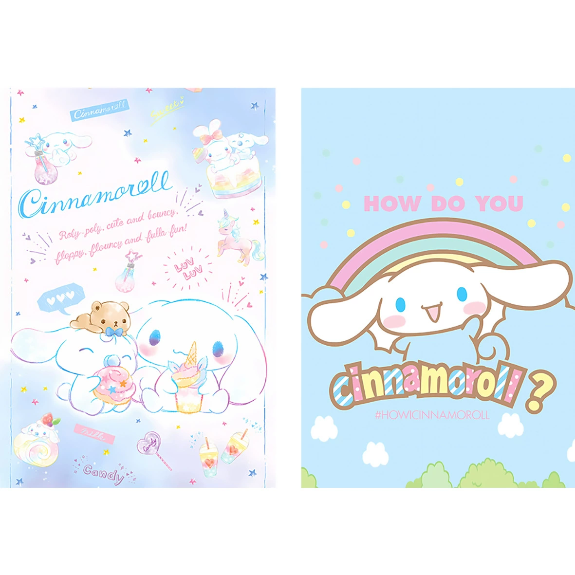 Самоклеящиеся наклейки на плакаты (Sanrio) 42×28.5 см, набор из 8 милых дизайнов персонажей