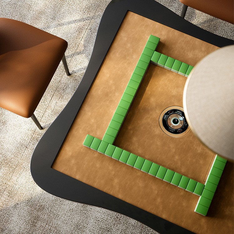 Mesa de mahjong completamente automática, mesa de comedor, placa de roca multifuncional de doble uso, mesa de centro de elevación de lujo ligero italiano, máquina de mahjong, mesa de comedor doméstica