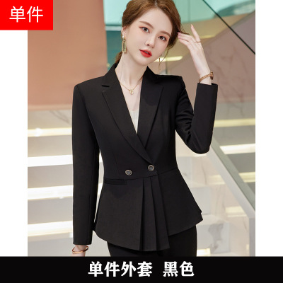 职业装女套装秋冬新款2022韩版时尚气质修身面试正装西服经理主持