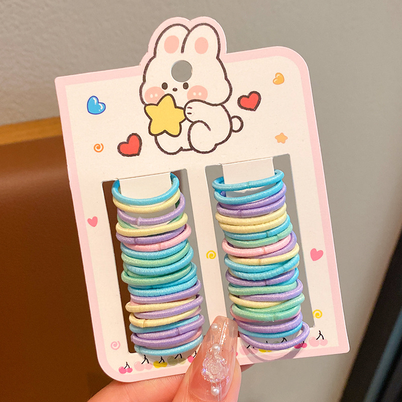 Correa de goma coreana para niños pulgar anillo de cabello para niñas corda de cabello para bebés pequeños corda de cabello para niños pequeños