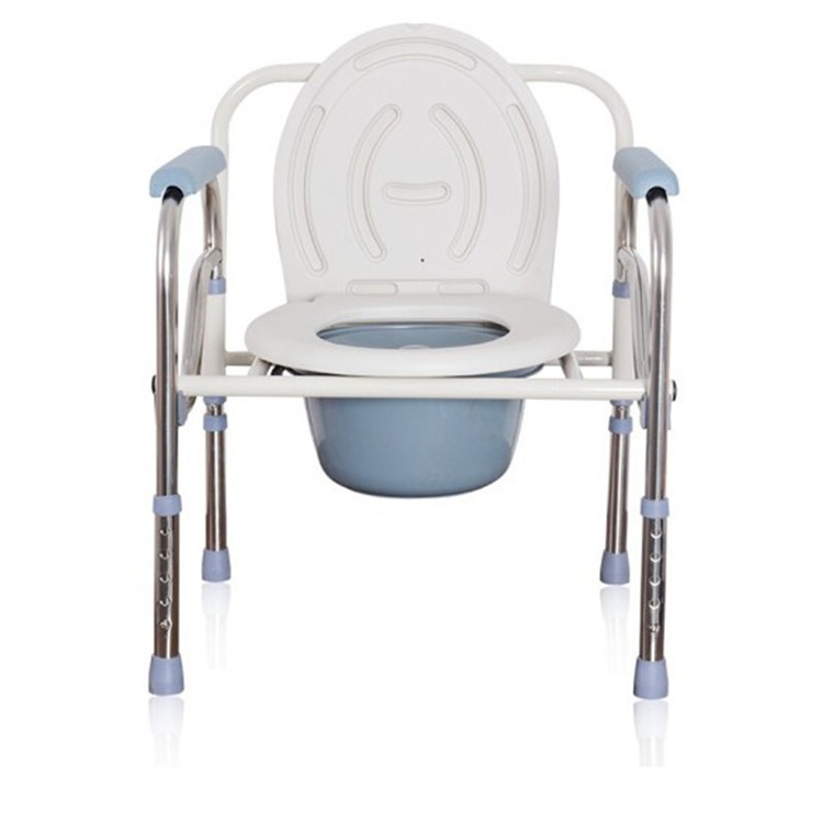可折叠不锈钢坐便椅老人移动马桶孕妇坐便器残疾人上厕所辅助凳子