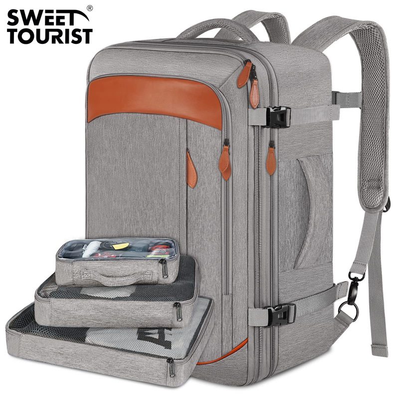 Travel Backpack Women's Multi-piece Set New Short-distance Travel Storage Backpack Large Capacity Computer Schoolbag Cross-border