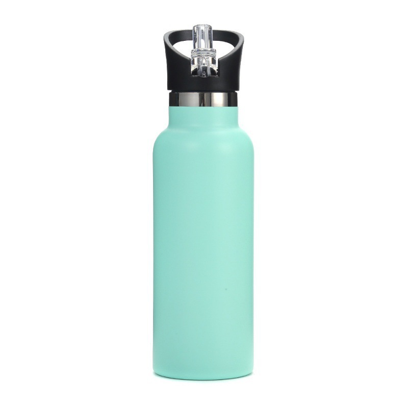 Light blue straw lid with crown