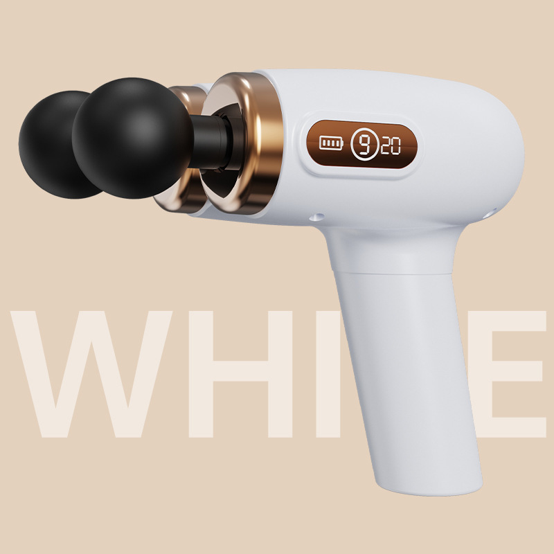 Mini pistola de fascia de masaje recargable pistola de fascia portátil cabezal de masaje masajeador eléctrico fitness relajación muscular