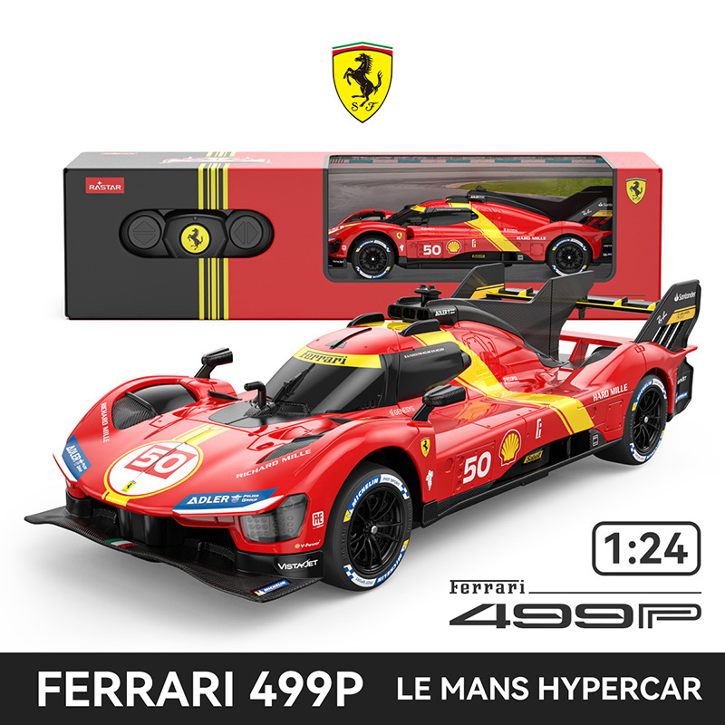Rastar Xinghui Ferrari 499P Electric Remote Control Racing Toy Boy Cool Running Car Artificial 1:24