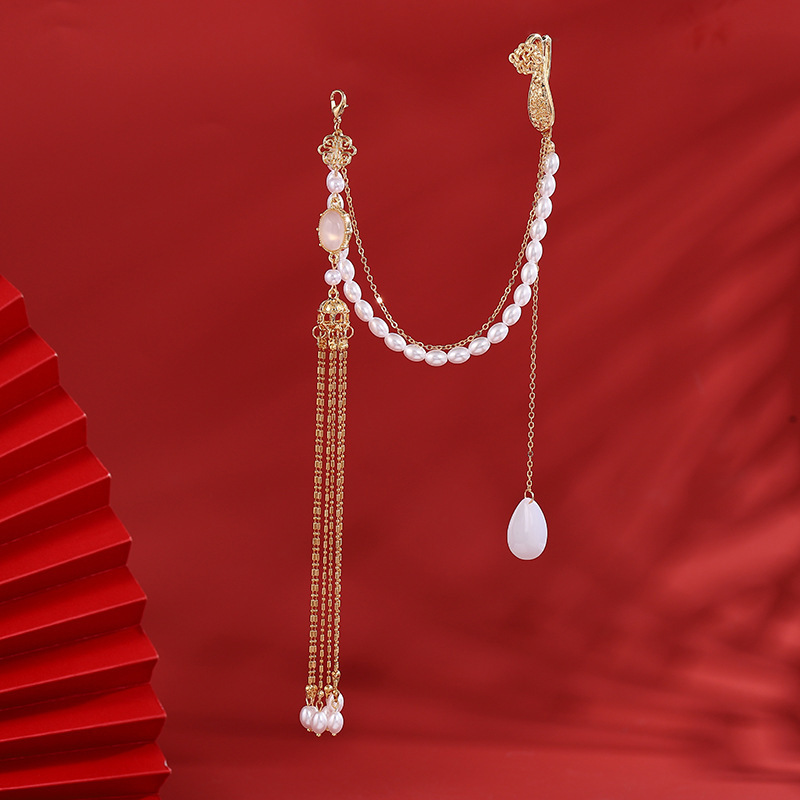 Antigüedades Cheongsam, tendencia nacional, temperamento, temperamento, colgante, broche, ropa de té Hanfu, borlas, retro, maquillaje chino, accesorios para mujeres