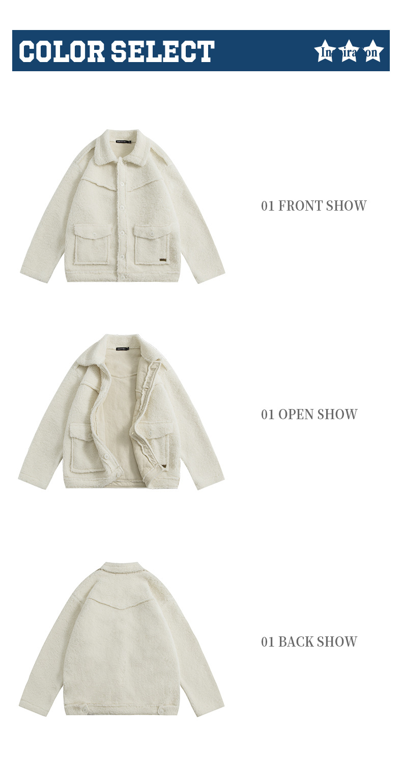 Women's Coat Simple Chic Lapel Collar Lightweight Cotton Jacket_voghion.com