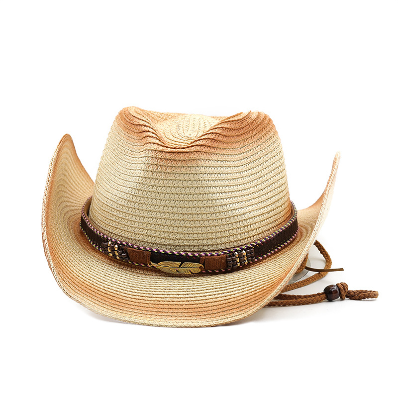 Holiday Occasion Straw Material Solid Color Pattern Unisex Retro Solid Color Big Eaves Straw Hat