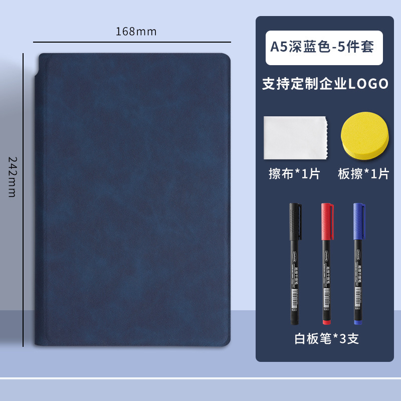 消去可能な A5 小さなホワイトボード ドラフト ノート レザー ライティング ボード デスクトップ メモ帳 ロゴを印刷可能|undefined