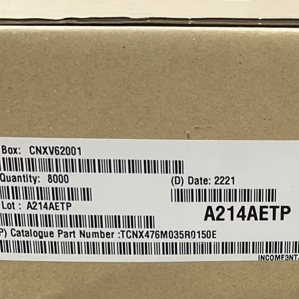 聚合物钽电容器 TCNX476M035R0150E 47µF 35V 2917（7343 公制）