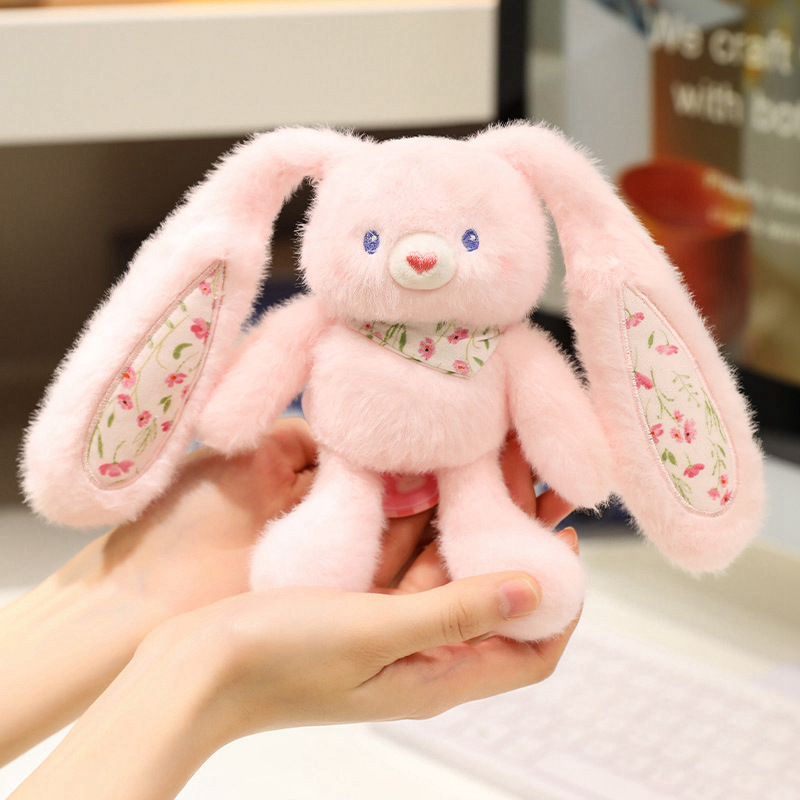 本物のDouyin同型プルウサギぬいぐるみ花耳ウサギ耳プルウサギキーホルダーペンダントジュエリーペンダント|undefined