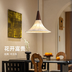中古风雕花餐厅灯三头玻璃单头卧室床头复古吧台卡座饭厅餐桌吊灯