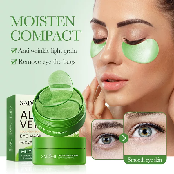 Cross-border foreign trade SADOER Aloe Vera Collagen Soothing Eye Mask, hydrating and moisturizing for dry eye area