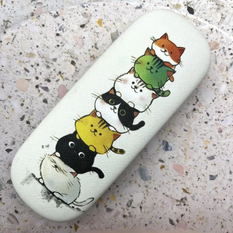 New cat glasses box portable anti-drop anti-pressure high-value high-end proximity mirror storage box sunglasses box New cat glasses box portable anti-drop anti-pressure high-value high-end proximity mirror storage box sunglasses box