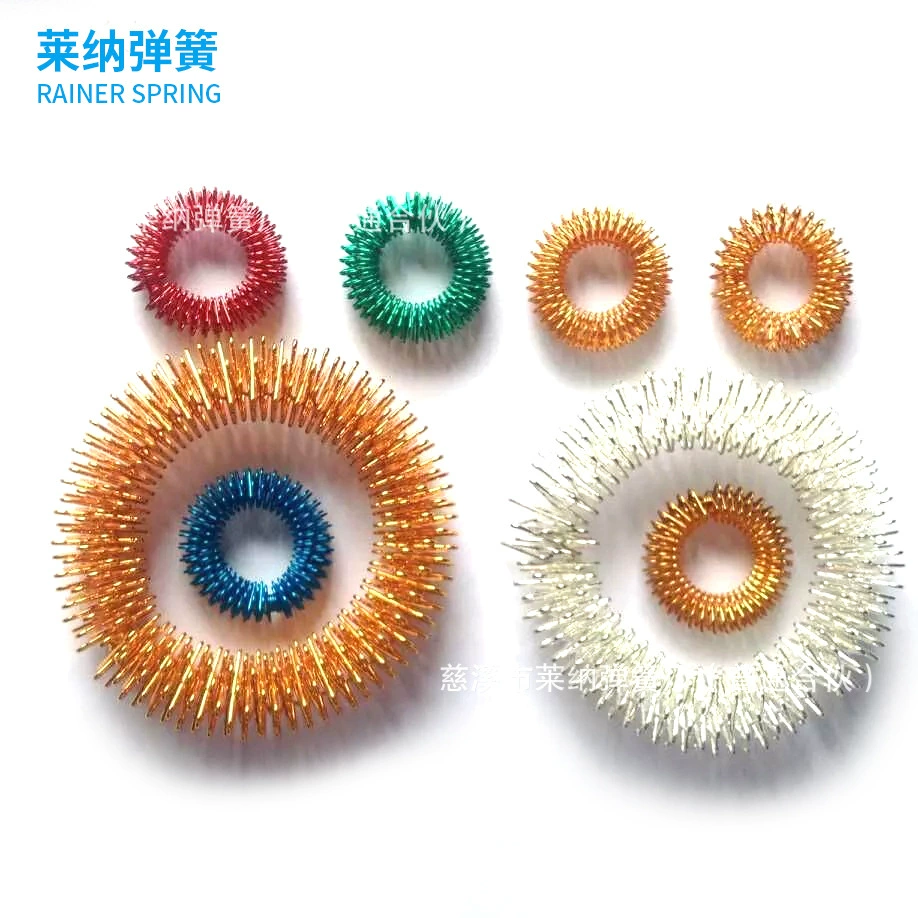 Массажер для запястья пружинное массажное кольцо для запястья позолоченное посеребренное медное в наличии