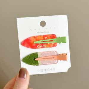 Coreano dulce dopamina hueso de color pequeño broche de pelo lateral universal broche de pelo roto lindo broche de moda mujer