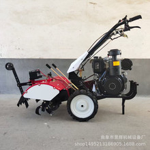 昱辉 小型汽油手扶微耕机 多用旋耕起垄打田机 四驱微耕机价格