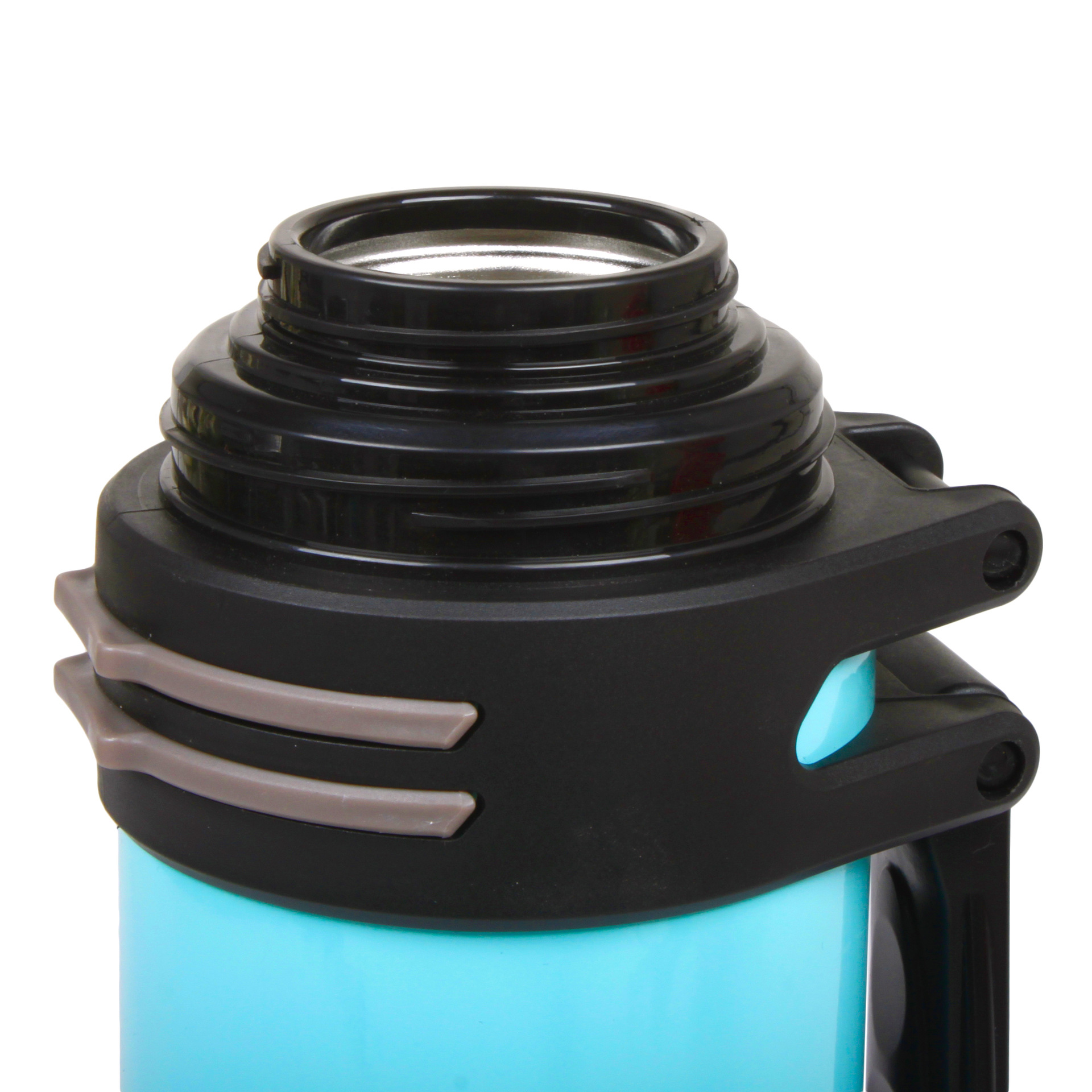 Popular de acero inoxidable hervidor de agua con aislamiento al aire libre portátil de viaje creativo Prensa de doble tapa sellada 1.2L hervidor