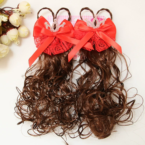 A pair of red braided crowns