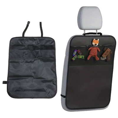 Car seat back storage bag Chair back anti-kick pad - anti-kick-pad-with-mesh-pocket