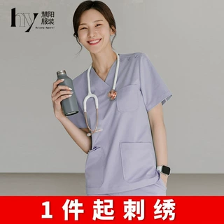 洗手衣韩版女款短袖长袖医师手术室口腔刷手外科医生护士时尚诊所