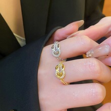 18k������ʯ�R��۽�ָС���߼����֭h���ԕr��ins�������Ů