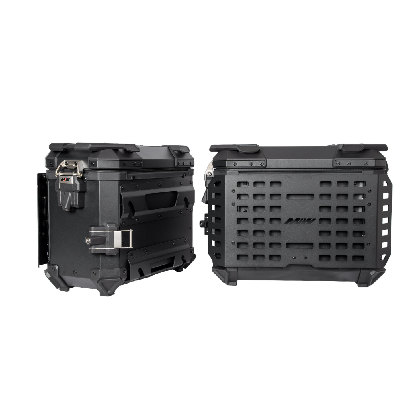 38Lbm Multifunctional Armored Black Aluminum Alloy Three-Box Motorcycle Tail Box Side Box Scooter Electric Vehicle Storage