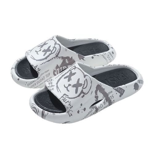 Men's Summer New Slippers Korean Style Indoor/Outdoor Sandals Home Bathroom Feel Good Couple Thick Sole Slippers for Women