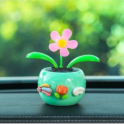 Car ornaments, Decoration Popular Car Sunflower Center - green-three-small-flowers