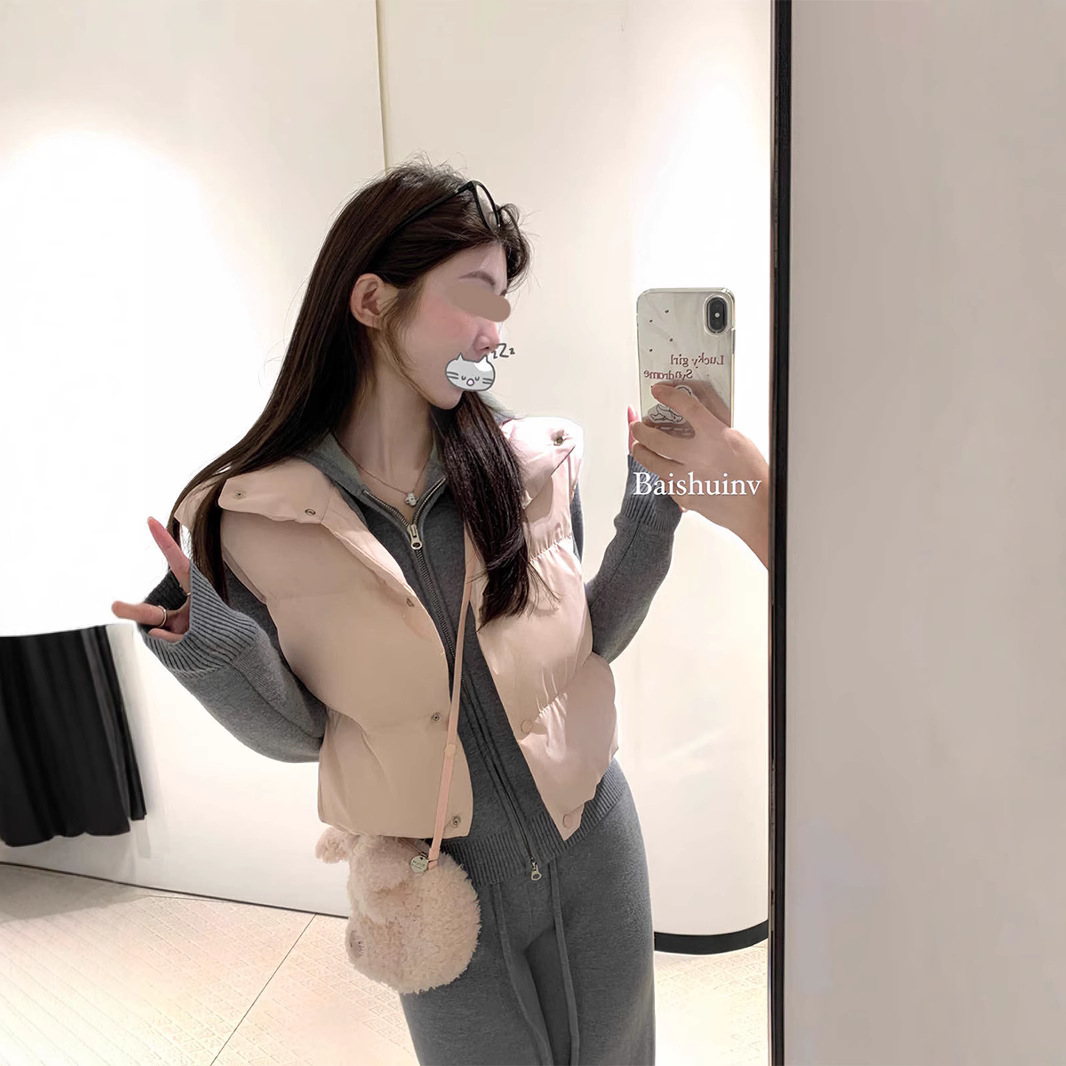 화이트 워터 케이티 휴일 후드 스웨터 카디건 기모 캐주얼 바지 따뜻한 캐주얼 니트 세트 여성 가을 겨울