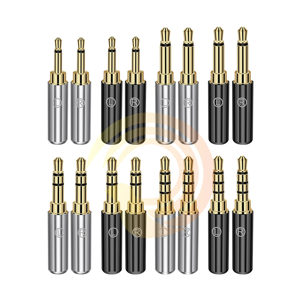 Квадратный штекер Magpie Sound 2,5 мм моно/3,5 мм моно/стерео/четырехсекционный балансировочный штекер с левым и правым логотипом