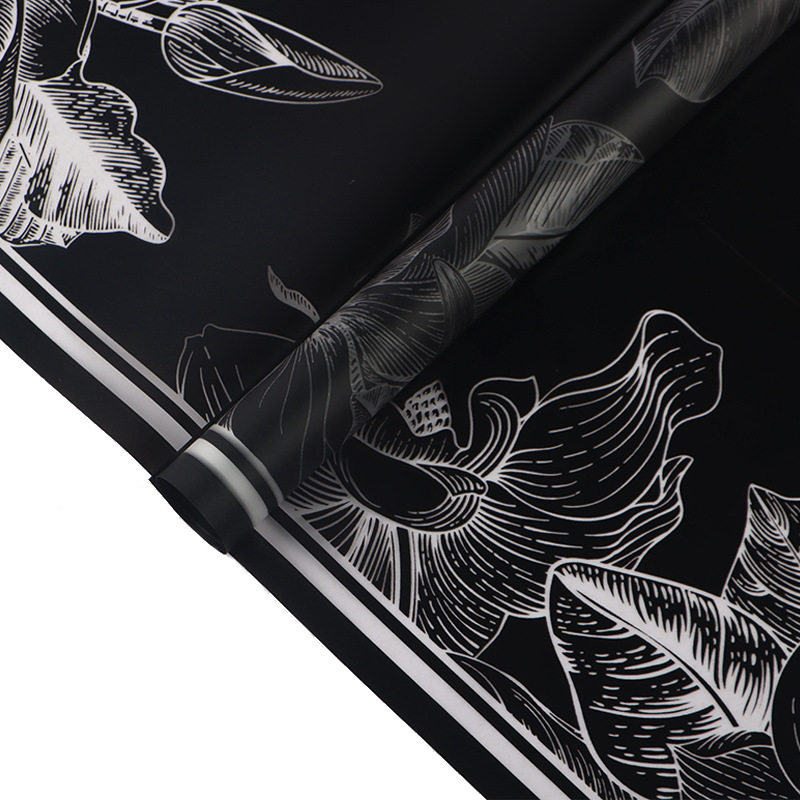 Película de gelatina de Mulan al por mayor Papel de embalaje de flores impermeable Ramo de flores Material de embalaje de regalo Papel Florería Papel de flores