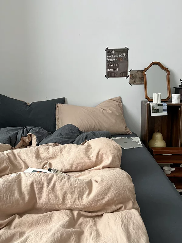 Брендовый хлопковый комплект: покрывало, пододеяльник, простыня, набор из 4 предметов, набор из 3 предметов