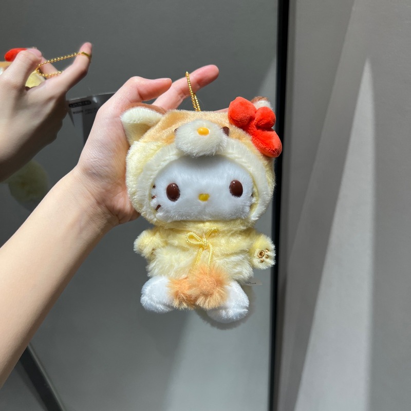 秋の森女装キツネハローキティバッグペンダントぬいぐるみハローキティキーホルダーバッグペンダント|undefined