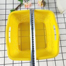 塑料方形沥水菜篮家用水果篮菜篮子洗菜盆多功能收纳筐两元店批发