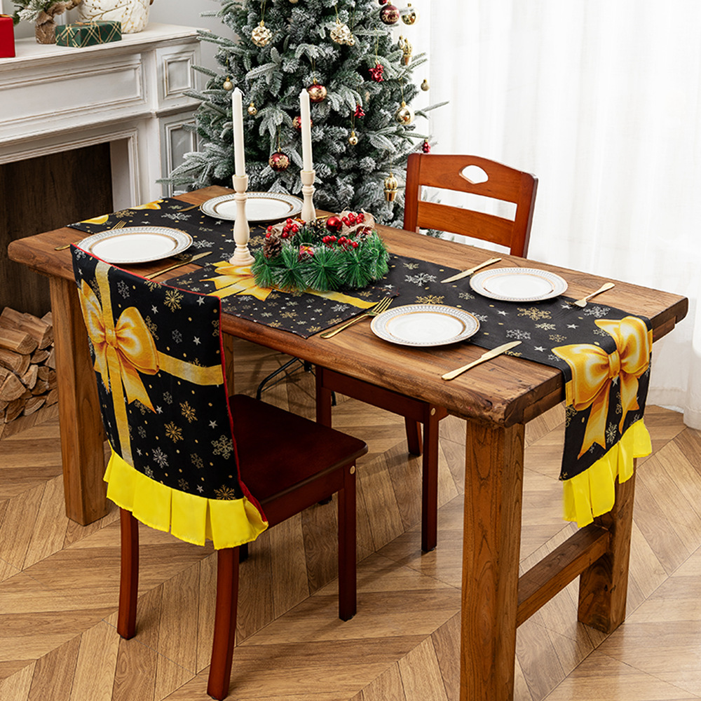 Cross-border nuevo conjunto de bandera de mesa de Navidad de cocina escenario de mesa de comedor decoración de regalos al por mayor