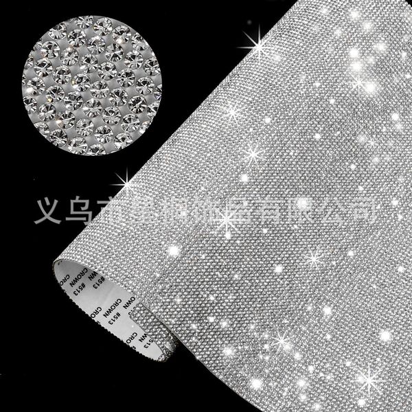 Cross-Border Hot Selling Diamond Stickers Crystal Diamond Stickers Adhesive Rhinestone Glue Mesh DIY Self-Adhesive Clothing Shoes Car Decoration Accessories