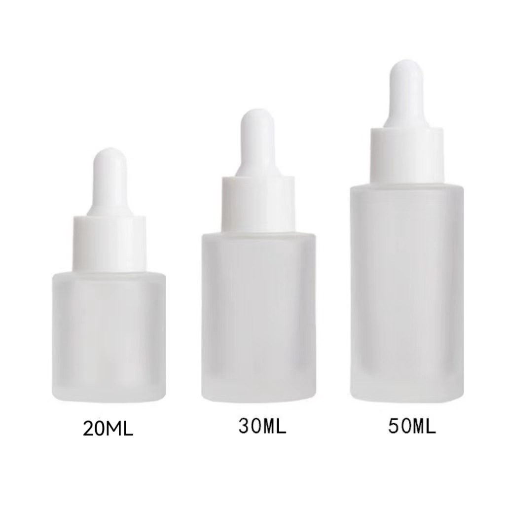 Şüşə kosmetik butulkalar — 20 ml və 30 ml damcılı boş qablar