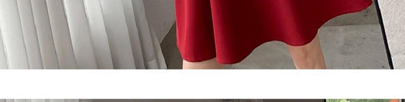 帮手描述图：2022夏季新款复古赫本风小黑裙胖妹妹收腰显瘦方