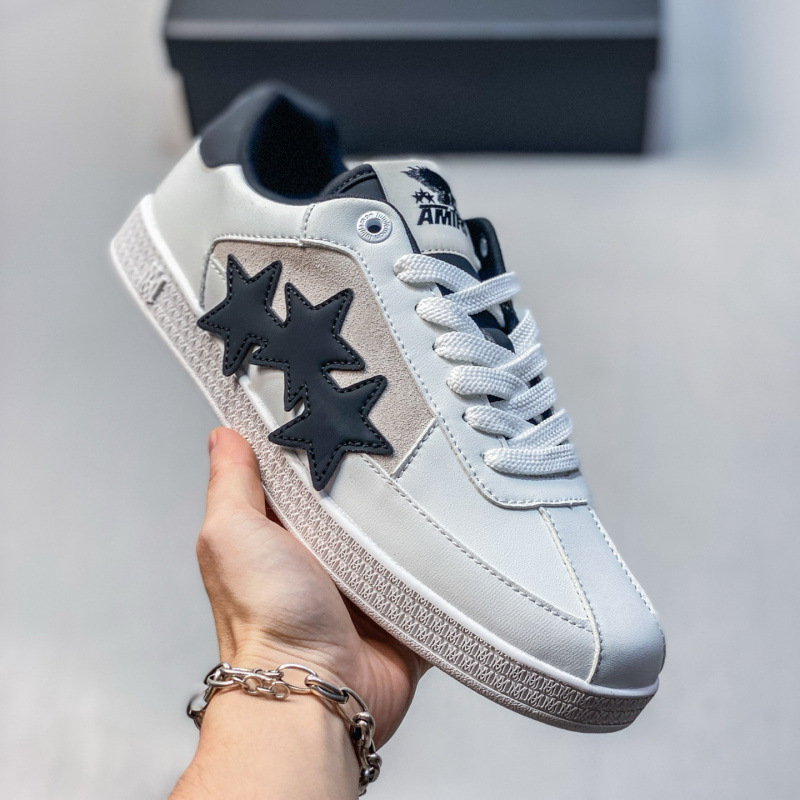 High-Quality Amir Star Shoes Women's Casual Sneakers Amiri Men's White Shoes High-End Niche Street Fashion Shoes