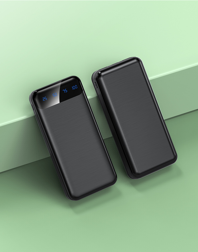 Tragbares Powerbank 20000mAh mit integriertem Kabel, hohe Kapazität, kompakt und mobil, Bestellung nach Kundenwunsch